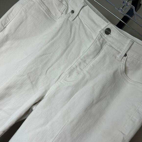 NYDJ Denim - NYDJ white Jeans-‎ 12-scalloped cuff, slight bootcut, casual summer